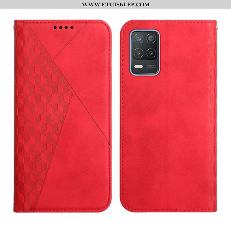 Etui Na Telefon do Realme 8 5G Etui Folio Efekt Geo Skóry